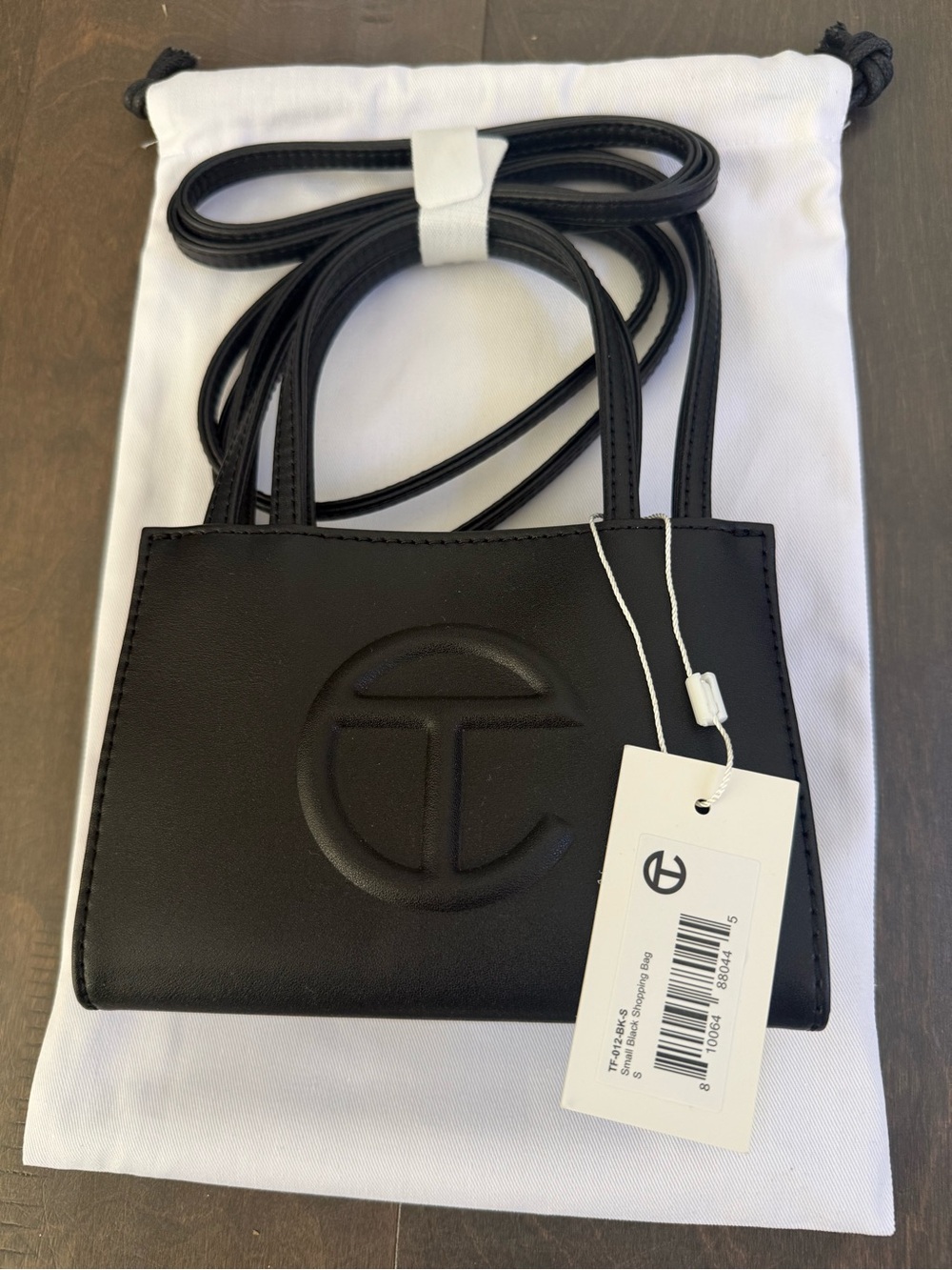 Telfar - Black Embossed Logo Crossbody Bag - Women's Small Shoulder Bag
